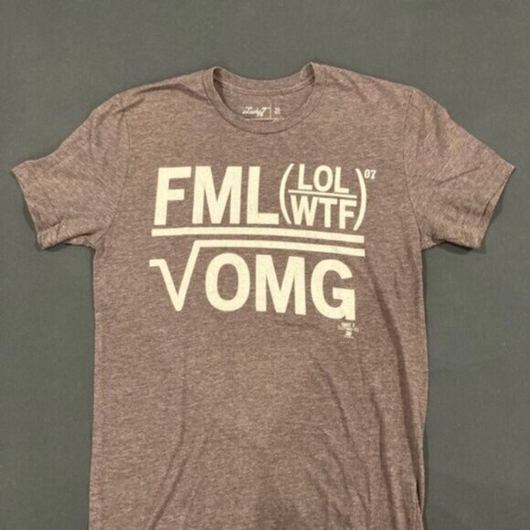 Lucky7 Grey Fun Graphic T-shirt ab - Picture 3 of 7